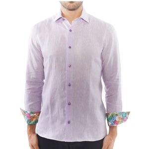 Bertie‎ Stylish Floral Cuff Dress Shirt size XL